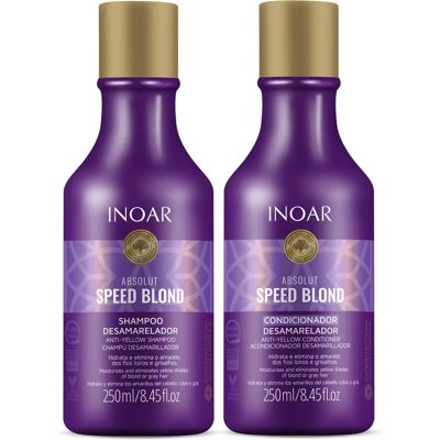 Kit Inoar Speed Blond 250ml - Ensemble de Soins Capillaires - Publicité Kit Inoar Speed Blond 250ml - Ensemble de Soins Capillaires - Publicité