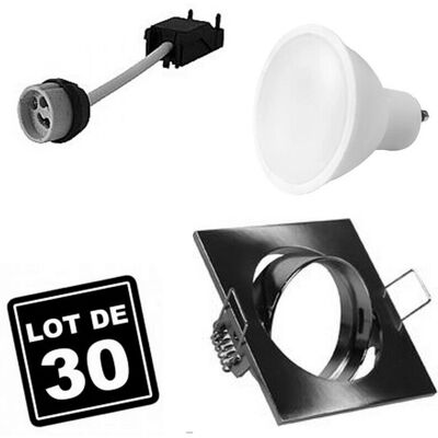 EUROPALAMP Spotlights empotrados LED - 7W Blanco cálido GU10 EUROPALAMP Spotlights empotrados LED - 7W Blanco cálido GU10