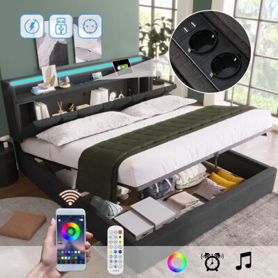 HAUSS SPOLE - Letti contenitore 140x200 - 140x200 cm - Grey - Storage bed HAUSS SPOLE - Letti contenitore 140x200 - 140x200 cm - Grey - Storage bed