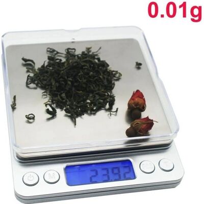 Youngkee Balance Électronique - 0,01g-500g Balance de Cuisine Portable +2 Plateaux - Publicité Youngkee Balance Électronique - 0,01g-500g Balance de Cuisine Portable +2 Plateaux - Publicité