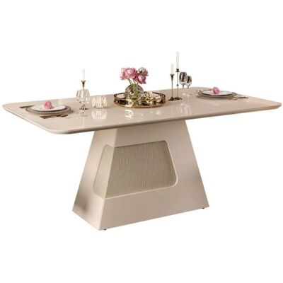 Table à Manger FSC - 6 Places - Blanc Ecru - 180x80x90cm - Publicité Table à Manger FSC - 6 Places - Blanc Ecru - 180x80x90cm - Publicité