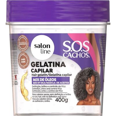 Gélatine Salon Line pour Boucles - 400g - Publicité Gélatine Salon Line pour Boucles - 400g - Publicité