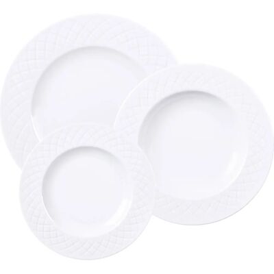 Conjunto de Vajilla de Porcelana Ingrid de Tramontina - Elegante y Duradero Conjunto de Vajilla de Porcelana Ingrid de Tramontina - Elegante y Duradero