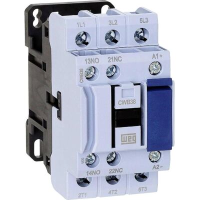 WEG CWB38-11-30D24 Leistungsschütz 3 Schliesser 18,5 kW 230 V/AC WEG CWB38-11-30D24 Leistungsschütz 3 Schliesser 18,5 kW 230 V/AC