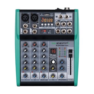 ZZIPP ZZMXBTE4 Mezclador de audio - 4 canales - Negro ZZIPP ZZMXBTE4 Mezclador de audio - 4 canales - Negro