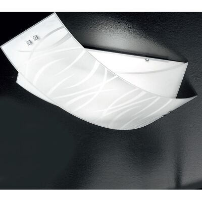 GEA LUCE Agnese Lampada da Soffitto - Motivo Tribale in Vetro Satinato GEA LUCE Agnese Lampada da Soffitto - Motivo Tribale in Vetro Satinato