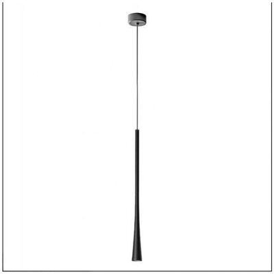 GEA LUCE Lampada Sospensione Dafne - Alluminio Nero Satinato Moderna 1 LED 7W 60cm GEA LUCE Lampada Sospensione Dafne - Alluminio Nero Satinato Moderna 1 LED 7W 60cm