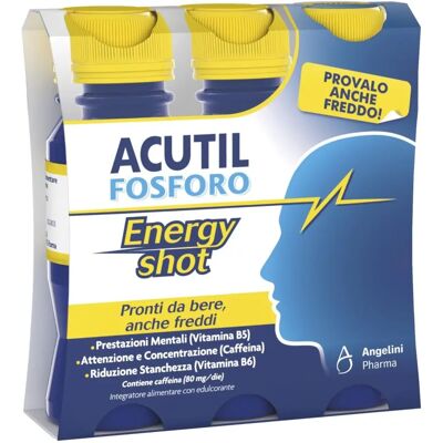 Angelini Acutil Fosforo Energy Shot - Integratore Energetico 3x60ml Angelini Acutil Fosforo Energy Shot - Integratore Energetico 3x60ml
