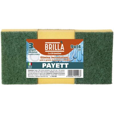 Tecnomat Payett Stupenda 3 Spugne Abrasive - Spugna Tecnomat Payett Stupenda 3 Spugne Abrasive - Spugna