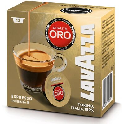 Capsules de Café Lavazza Qualità Oro - Torréfaction Moyenne - Publicité Capsules de Café Lavazza Qualità Oro - Torréfaction Moyenne - Publicité
