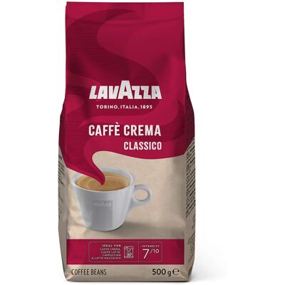 Lavazza Crema Classico Kaffeebohnen - Arabica Robustabohnen 500g Lavazza Crema Classico Kaffeebohnen - Arabica Robustabohnen 500g