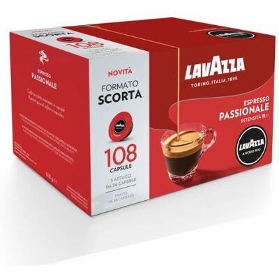 Capsule di Caffè Passionale Tostatura Scura Lavazza - 108 pz Capsule di Caffè Passionale Tostatura Scura Lavazza - 108 pz