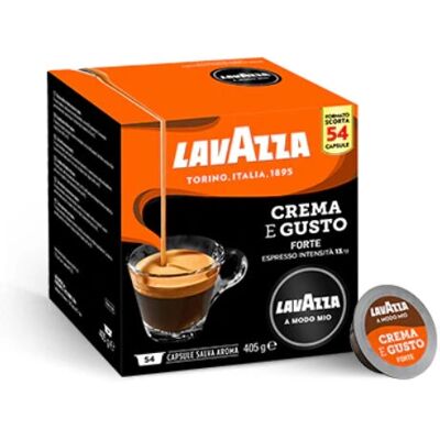 Lavazza Crema e Gusto Forte Capsule de Café - Torréfaction moyenne - Capsules de café - Publicité Lavazza Crema e Gusto Forte Capsule de Café - Torréfaction moyenne - Capsules de café - Publicité
