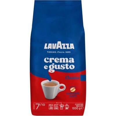 Lavazza Crema e Gusto Classico - Grãos de café Arabica e Robusta - 1kg Lavazza Crema e Gusto Classico - Grãos de café Arabica e Robusta - 1kg