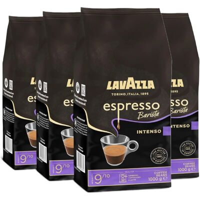Lavazza Espresso Barista Intenso - Grains de café - 4 x 1 kg Lavazza Espresso Barista Intenso - Grains de café - 4 x 1 kg