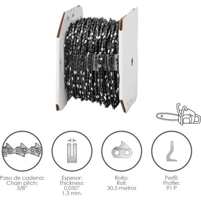 Catena per motosega Papillon 91 P - Rullo 30,5 m Catena per motosega Papillon 91 P - Rullo 30,5 m