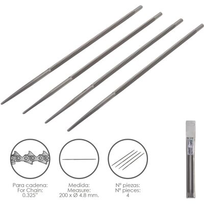 PAPILLON Kettensägekette Zubehör - 200mm, 4,8mm, Packung 4 PAPILLON Kettensägekette Zubehör - 200mm, 4,8mm, Packung 4