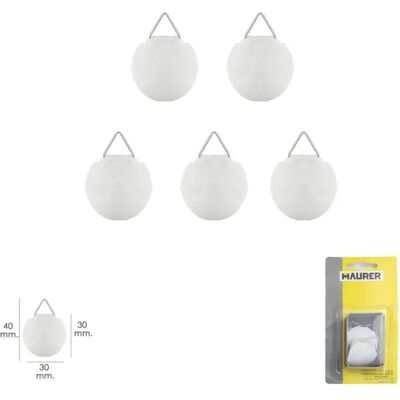 Ganci per Quadri MAURER - 5 Clip in Tessuto 30x40mm Ganci per Quadri MAURER - 5 Clip in Tessuto 30x40mm