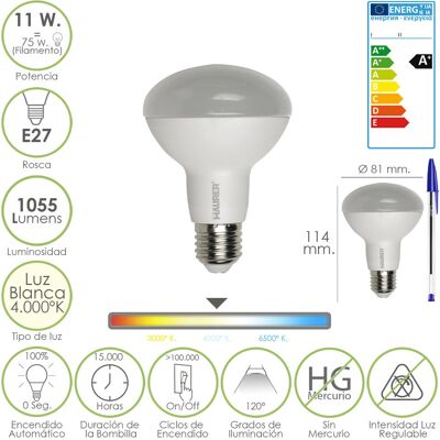 Maurer LED-Lampe 4000K 11W E27 - LED-Leuchtmittel Maurer LED-Lampe 4000K 11W E27 - LED-Leuchtmittel