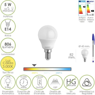 Maurer 19073025 LED-Lampe - Warmweiß - E14 - 5W Maurer 19073025 LED-Lampe - Warmweiß - E14 - 5W