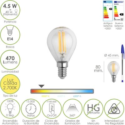 Maurer LED Glühbirne 2700K 4,5W E14 - LED Glühbirne Maurer LED Glühbirne 2700K 4,5W E14 - LED Glühbirne