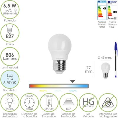 Maurer 19073165 LED-Lampe 6500 K - E27 - 6,5 W Maurer 19073165 LED-Lampe 6500 K - E27 - 6,5 W