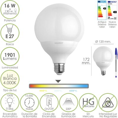 Maurer 19073185 LED-Lampe - Hellweiß - E27 Maurer 19073185 LED-Lampe - Hellweiß - E27