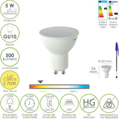 Maurer 19073200 LED-Glühbirne - Warmweiß - 2700K, 5W, GU10 Maurer 19073200 LED-Glühbirne - Warmweiß - 2700K, 5W, GU10