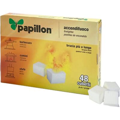 Papillon - Pastiglie accendifuoco 48 pezzi - Adatte per legno e carbone Papillon - Pastiglie accendifuoco 48 pezzi - Adatte per legno e carbone
