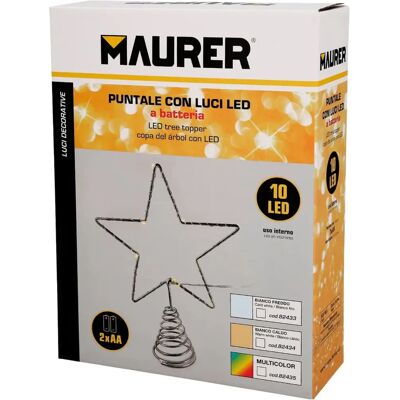 MAURER Kerstlichtketting - 10 LED, Koel Wit, 26cm MAURER Kerstlichtketting - 10 LED, Koel Wit, 26cm