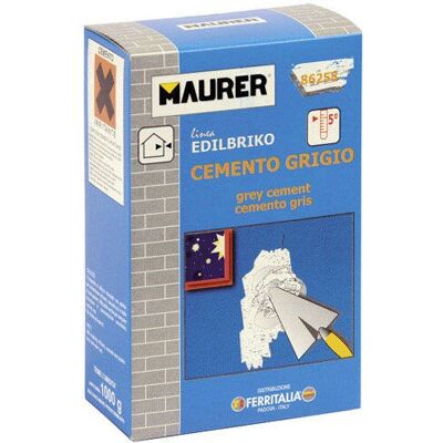 Maurer Cemento Grigio 5 Kg - Cemento per Riparazioni Maurer Cemento Grigio 5 Kg - Cemento per Riparazioni