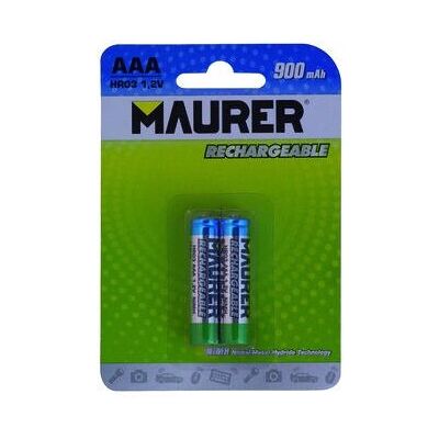 Pilhas recargables Maurer HR-3 - Pack de 2 Pilhas recargables Maurer HR-3 - Pack de 2