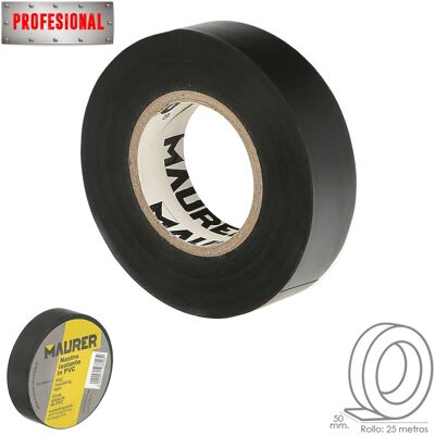 Nastro Isolante Maurer - Nero - 50m 0,13mm - Nastro Isolante Nastro Isolante Maurer - Nero - 50m 0,13mm - Nastro Isolante