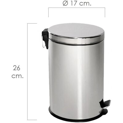 Maurer Edelstahl Mülleimer - 3L - Bad & Küche - Modernes Design Maurer Edelstahl Mülleimer - 3L - Bad & Küche - Modernes Design