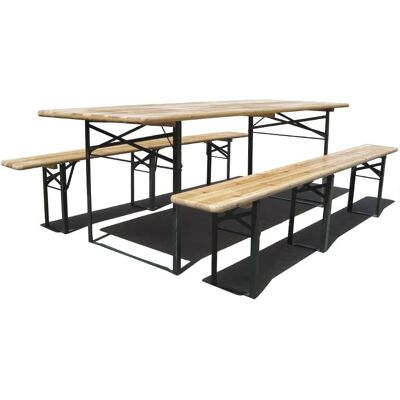 Generico - SET BIRRERIA TAVOLO - 220x80x76.5 cm - Publicité Generico - SET BIRRERIA TAVOLO - 220x80x76.5 cm - Publicité
