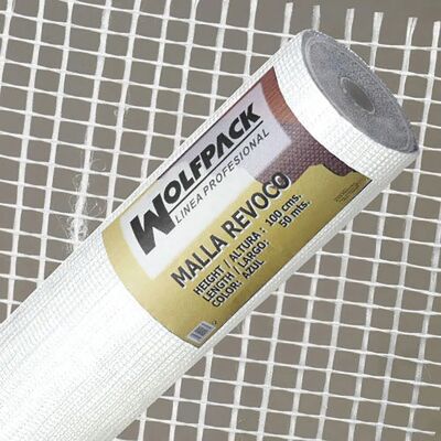 Malha de Reforço Wolfpack - 50m Branca 4x4,5mm - Gesso Malha de Reforço Wolfpack - 50m Branca 4x4,5mm - Gesso