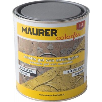 MAURER - SmaltoGel Antiruggine - Rosso - 0.75 L - Paint MAURER - SmaltoGel Antiruggine - Rosso - 0.75 L - Paint