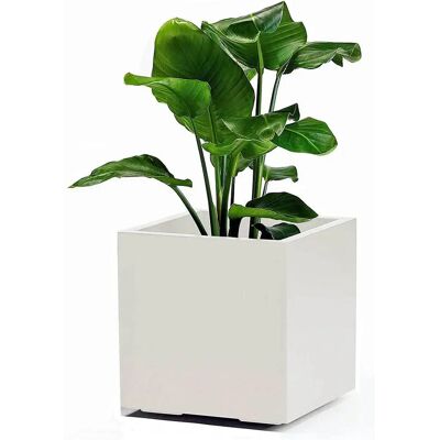EURO3PLAST Fioriera Quadrata kebe 40X40 H40 - bianco ottico EURO3PLAST Fioriera Quadrata kebe 40X40 H40 - bianco ottico