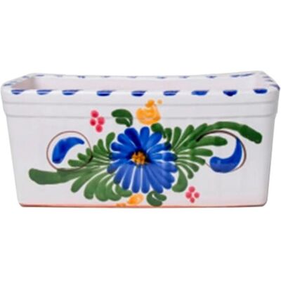 Fplus Maceta de cerámica con flores - 80x20 cm - Maceta Fplus Maceta de cerámica con flores - 80x20 cm - Maceta