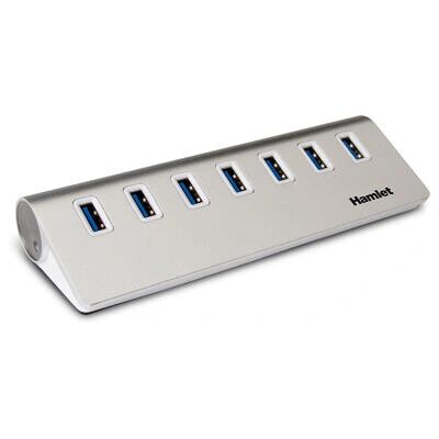 Hub USB 3.0 a 7 porte Hamlet - Alimentazione Esterna Hub USB 3.0 a 7 porte Hamlet - Alimentazione Esterna