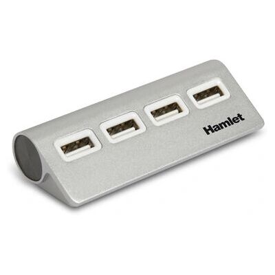 Hamlet XHUB4020AL Aluminium USB 2.0 Hub 4 Ports Hamlet XHUB4020AL Aluminium USB 2.0 Hub 4 Ports