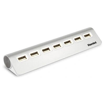 Hamlet XHUB7020AL Aluminium USB 2.0 Hub - 7 Ports Hamlet XHUB7020AL Aluminium USB 2.0 Hub - 7 Ports