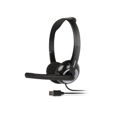Casque filaire Hamlet HHEADMUS avec microphone - Noir - Publicité Casque filaire Hamlet HHEADMUS avec microphone - Noir - Publicité