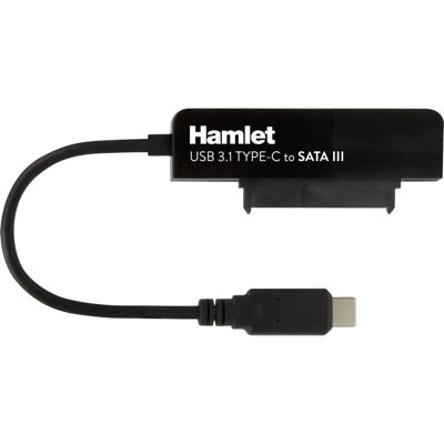 Hamlet XADTC-SATA USB-C auf SATA Adapter - Schwarz - SATA Schnittstellenkarte Hamlet XADTC-SATA USB-C auf SATA Adapter - Schwarz - SATA Schnittstellenkarte