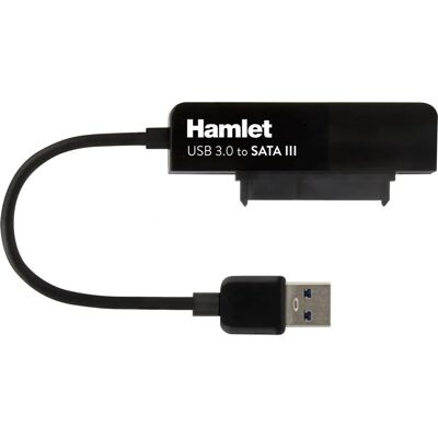 Hamlet XADU3SATA USB 3.0 zu SATA III Adapter - Schwarz Hamlet XADU3SATA USB 3.0 zu SATA III Adapter - Schwarz