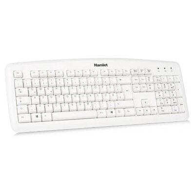 Hamlet XKKITA2-D1W-WH Weiß Tastatur - Deutsch, QWERTZ, Kabelgebunden Hamlet XKKITA2-D1W-WH Weiß Tastatur - Deutsch, QWERTZ, Kabelgebunden