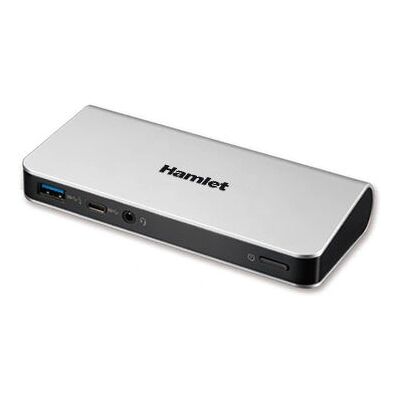 Hamlet HDOCKS500C Laptop Dock - Dual HDMI/DisplayPort - USB 3.0 - Schwarz, Silber Hamlet HDOCKS500C Laptop Dock - Dual HDMI/DisplayPort - USB 3.0 - Schwarz, Silber