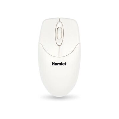 Hamlet XMICEU2WH-OEM Weiße Beidhändige Optische USB-Maus - 1000 DPI Hamlet XMICEU2WH-OEM Weiße Beidhändige Optische USB-Maus - 1000 DPI