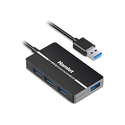 Hamlet XHUB-04U3P USB-Hub - 4 Ports, 5Gbps, Schwarz Hamlet XHUB-04U3P USB-Hub - 4 Ports, 5Gbps, Schwarz