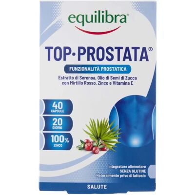Equilibra Top Prostate - Complément en Zinc et Vitamine E pour Hommes - Publicité Equilibra Top Prostate - Complément en Zinc et Vitamine E pour Hommes - Publicité